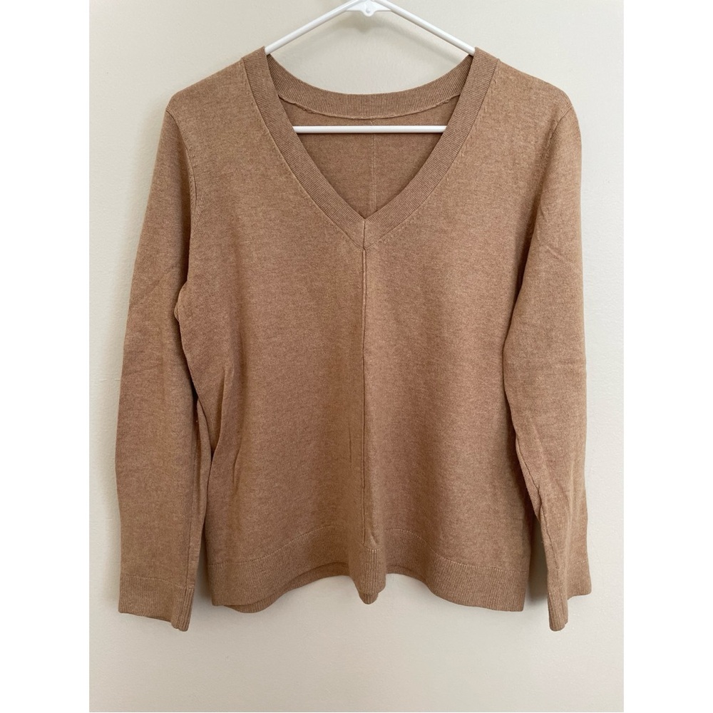 Loft v-neck taupe / brown sweater 
Size M/L 
Excellent condition